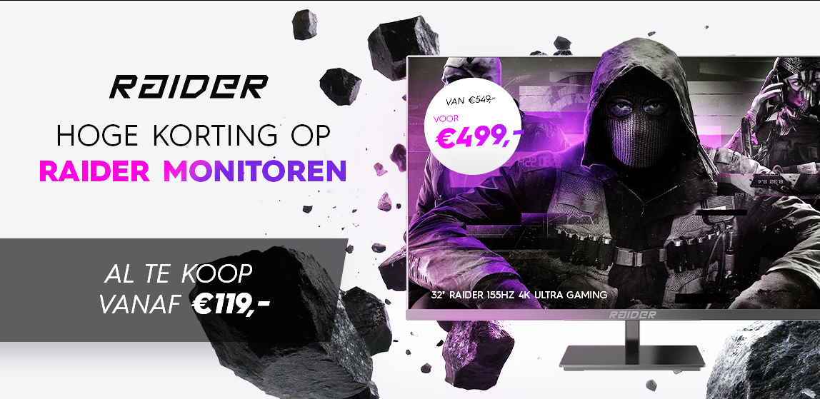 Black Friday Raider Monitoren Actie