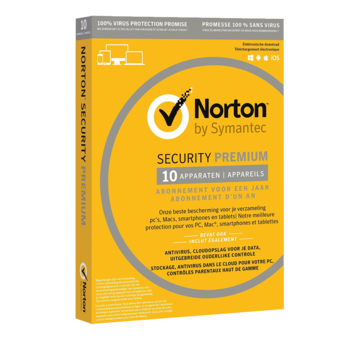 Symantec Norton Security Premium 3.0 (1 jaar/10 apparaten)