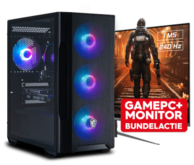 MSI RTX 3050 AMD Game PC + 25 Inch monitor