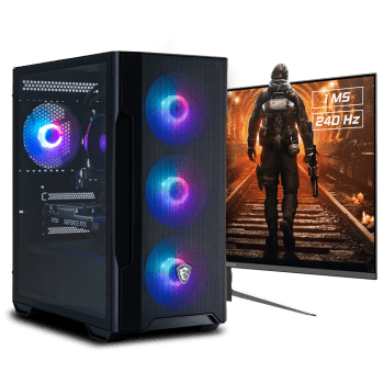 MSI RTX 3050 AMD Game PC + 25 Inch monitor
