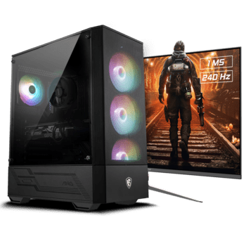 MSI RTX 3050 AMD Game PC + 25 Inch monitor